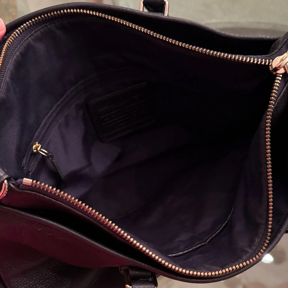 Coach Luxurious Black Leather Satchel
